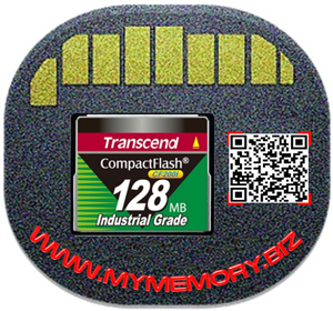 TransCend 128Mb Compact Flash Card (CF Card) - Industrial Grade (CF200i)