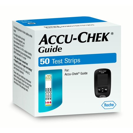 แผ่นตรวจวัดระดับน้ำตาลในเลือด Accu-Chek Guide 50 แผ่น (50 Test Strips Accu-Chek Guide)