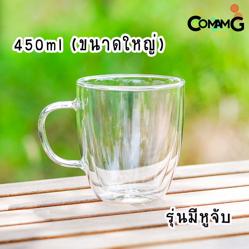 แก้ว2ชั้น แก้วกาแฟ 2ชั้น แก้วน้ำ Double Wall Glass มี3ขนาด