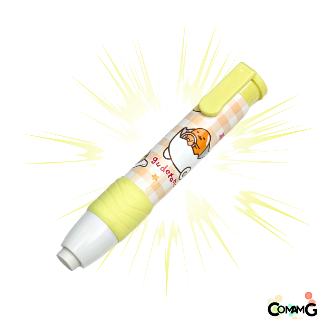 ยางลบแท่ง แบบด้ามกด ทรงดินสอด้ามยาว มียางรองนิ้ว ลายการ์ตูน พร้อมส่ง