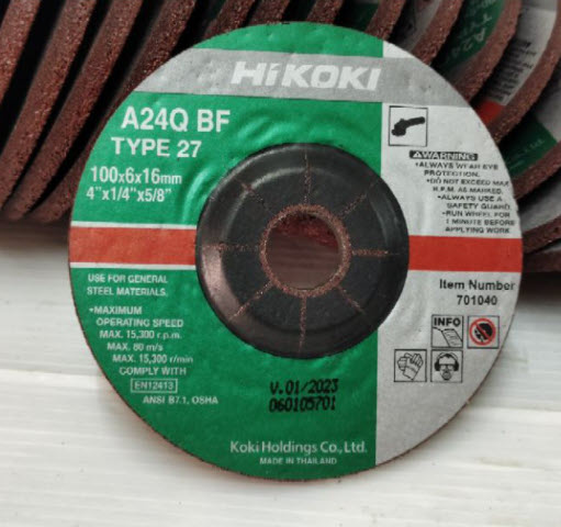 HIKOKI ใบเจียร์ 4 นิ้ว (100x6x16 mm) A24Q [701040]