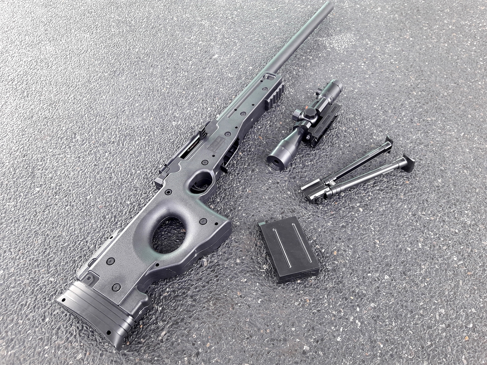 ปืนของเล่น ปืนอัดลม ปืนสไนเปอร์อัดลม ลำกล้องติดเลเซอร์ บอดี้พลาสติกแข็ง รุ่น MT.991 และ MT.991-1