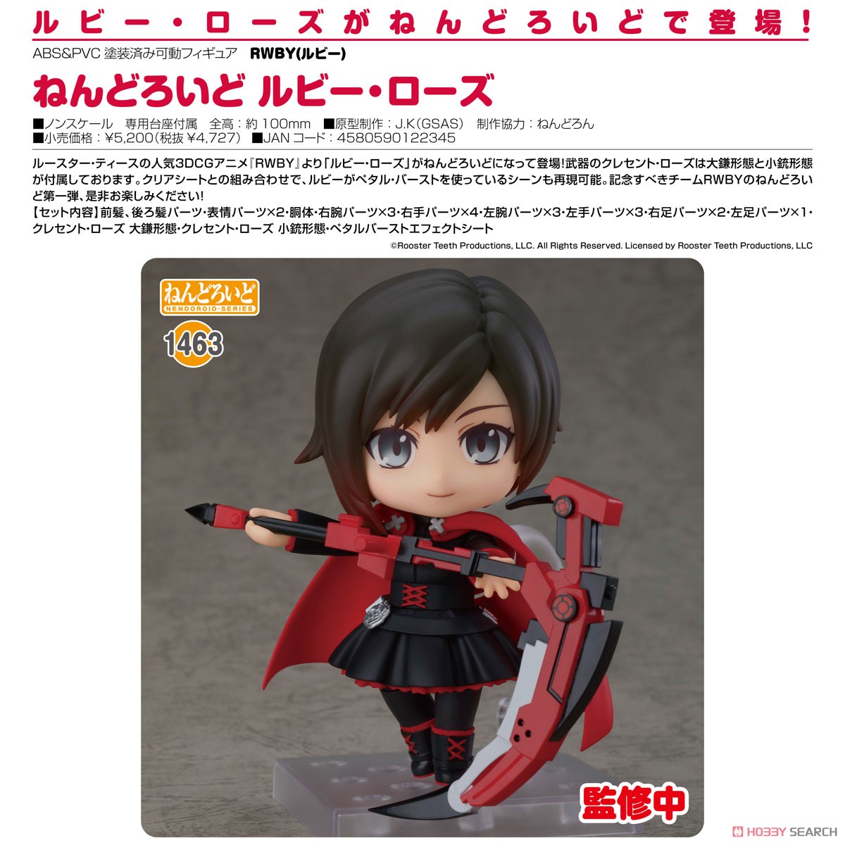 เปิดรับPreorder มัดจำ200 บาท Nendoroid Ruby Rose (PVC Figure)