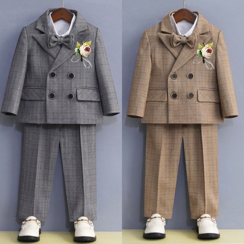 Bset0132- ชุดออกงานเด็กชาย ชุดสูทเด็กชายทรงสวย ดูดี เนื้อผ้าสวยใส่สบาย ขนาดชุด +ดูเพิ่ม ในรายละเอียด