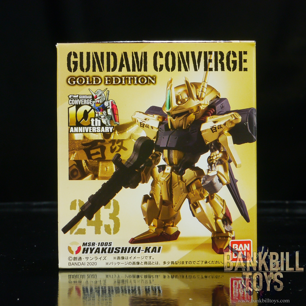 กันดั้ม Bandai Candy Toy FW Gundam Converge Gold Edition No.243 MSR-00100 Hyaku Shiki Kai