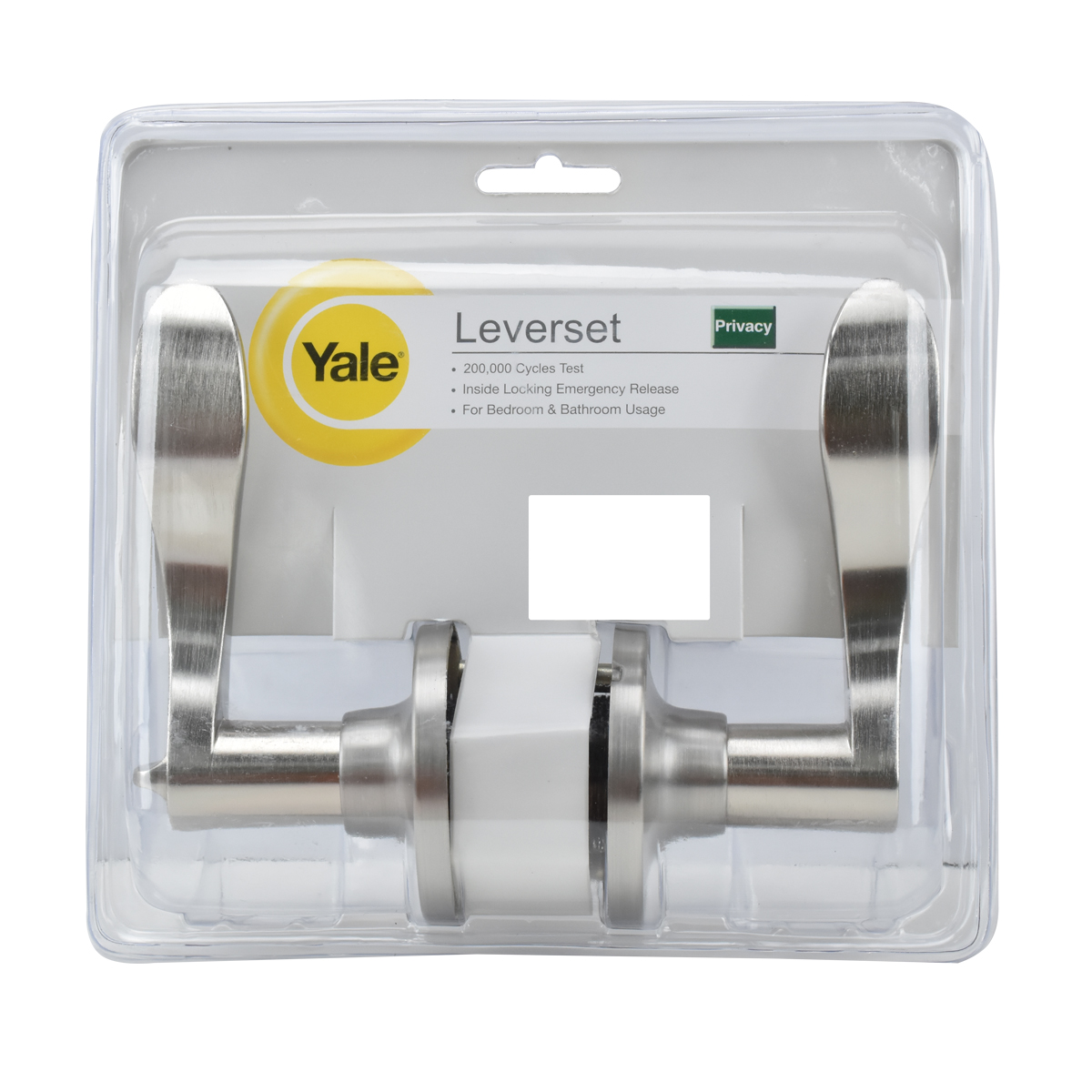 YALE กุญแจมือจับ (ก้านโค้ง) VL5312 US15 ระบบห้องน้ำ นิกเกิลด้าน