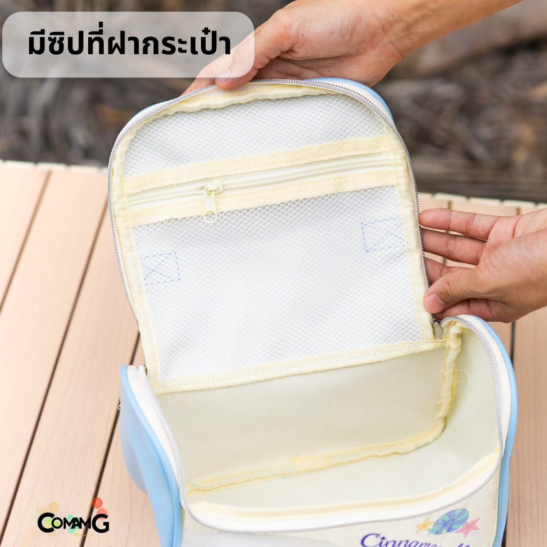 กระเป๋าใส่เครื่องสำอางค์ ใบใหญ่ มีหูหิ้วเปิดได้กว้าง ลายการ์ตูนน่ารักซานริโอ้ ลิขสิทธิ์แท้ พร้อมส่ง