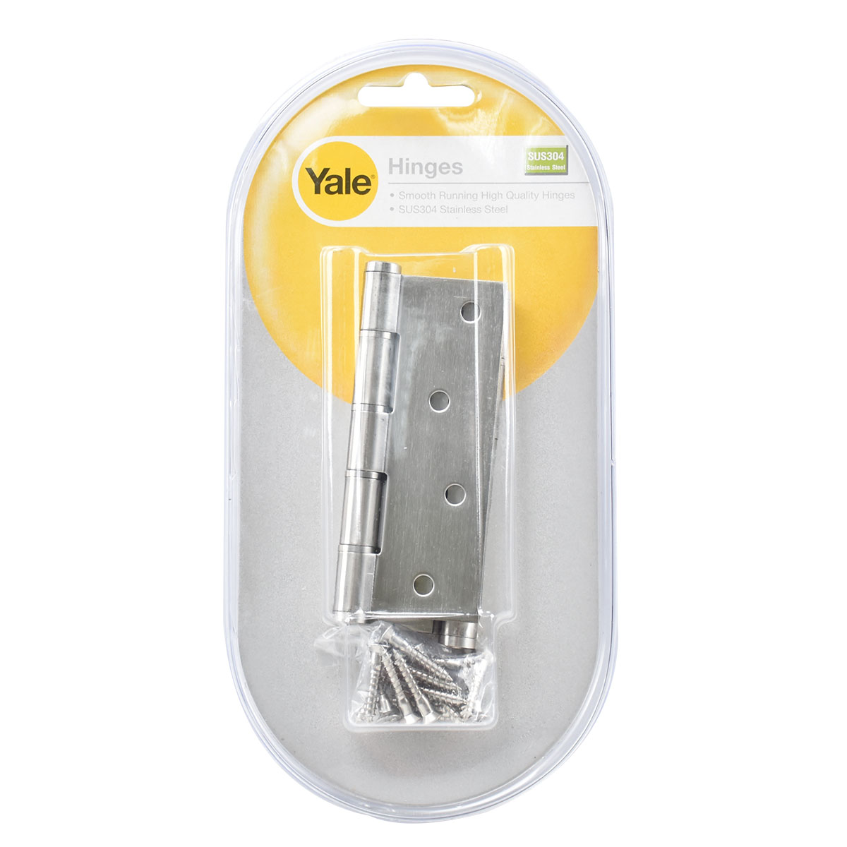 YALE บานพับประตู SL4320SR สแตนเลสแท้ (SUS304) 4"x3"x2.0มม.