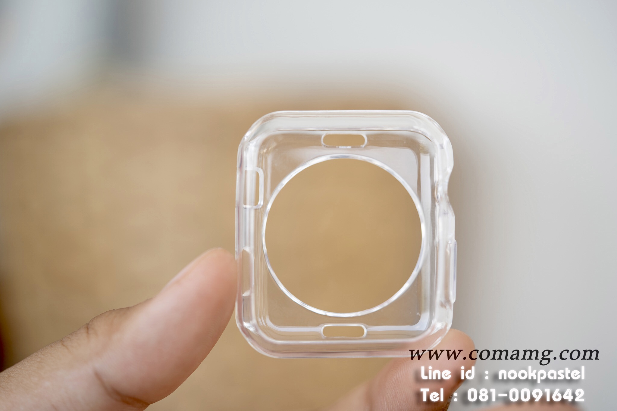 เคสซีลีโคนเปิดหน้าจอ Smart watch ซีลีโคนนิ่ม ขนาดหน้าจอ38/42/40/44/41/45MM สีใส-สีดำ สินค้าพร้อมส่ง