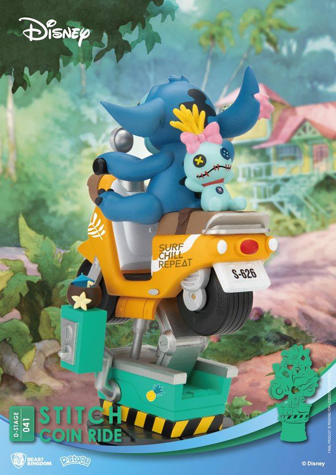 เปิดรับPreorder มีค่ามัดจำ 300 บาท Beast Kingdom~Diorama Stage-041-Stitch Coin Ride and stitch (d-stage)