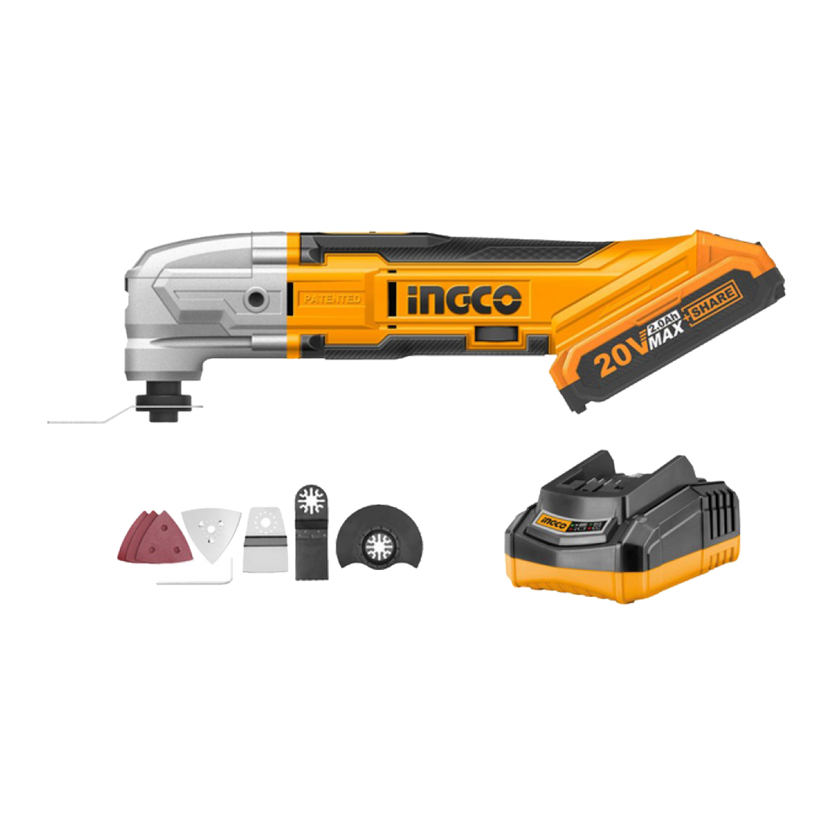 INGCO ชุดเครื่องตัดขัดเซาะ 20V [SET-CMLI2001]