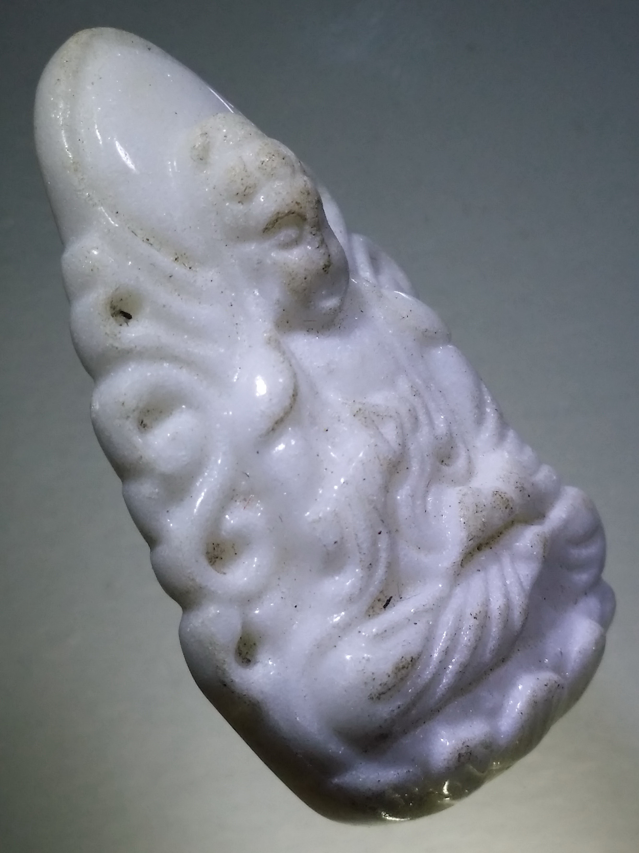 รหัสสินค้า พระไม่ทราบที่ 309 เจ้าแม่กวนอิม แกะจากหยกขาว ไม่ทราบสำนัก พระรายการนี้ให้เช่าบูชาแล้ว