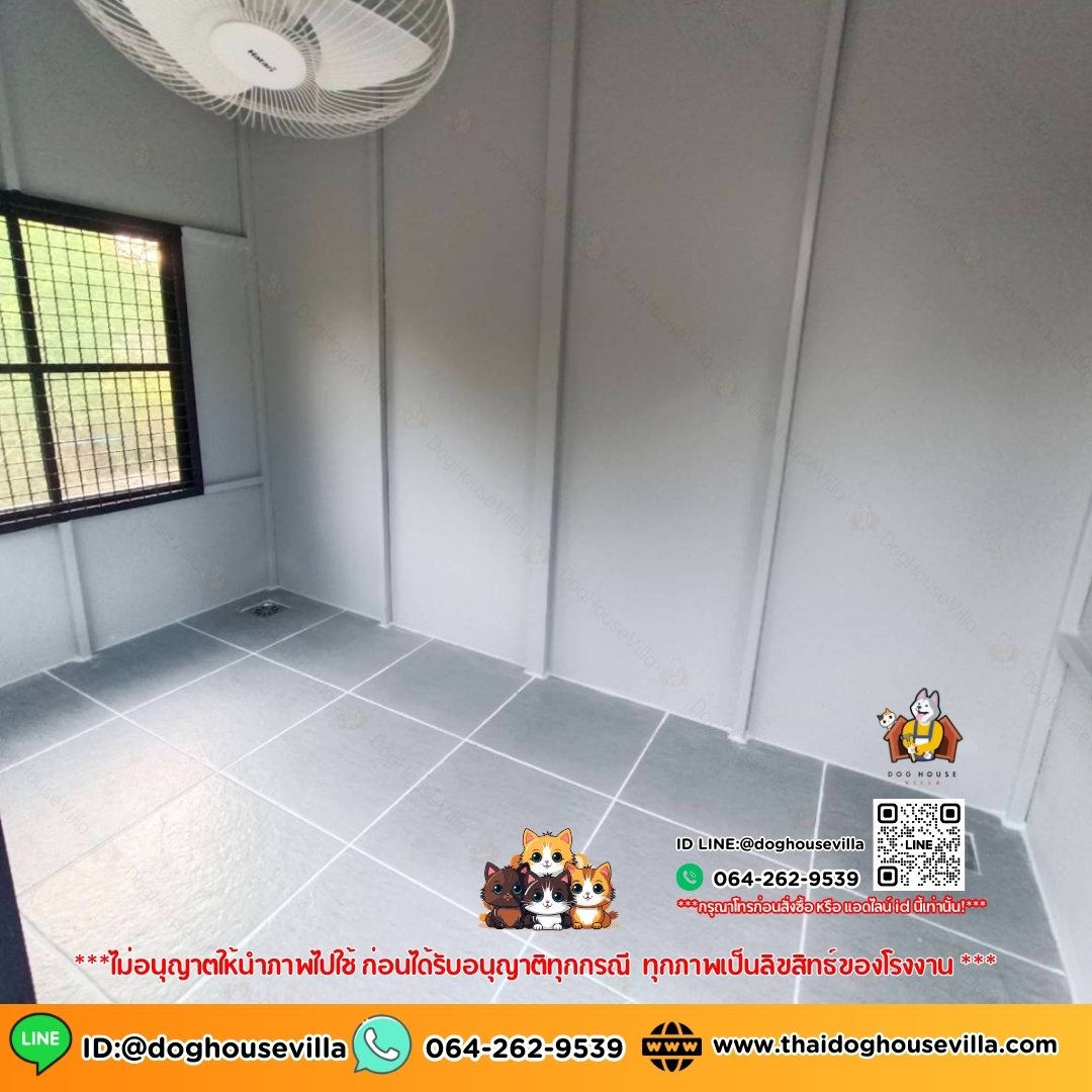 บ้านหมา บ้านแมว DogHouseVilla บ้านสุนัขกลางแจ้ง ขนาด 180x100x160 สำเนา