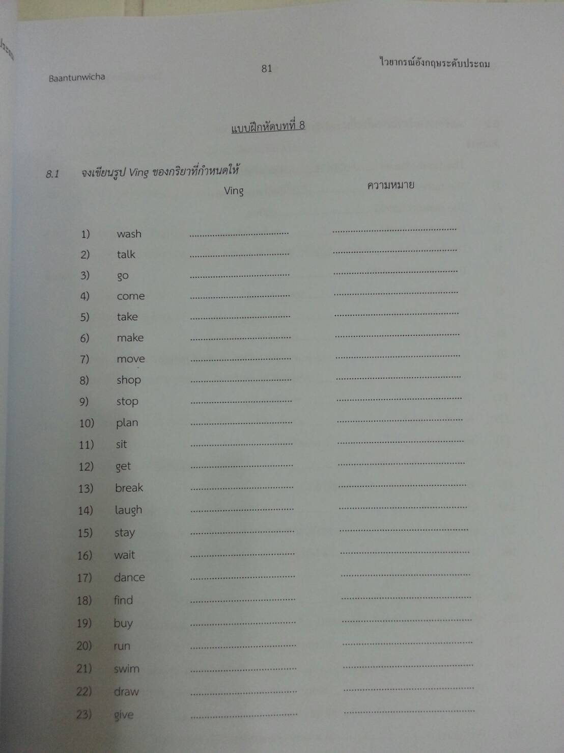 หนังสือไวยากรณ์อังกฤษระดับประถม(Primary English Grammar) พร้อมเล่มเฉลย เรียบเรียงโดยบ้านต้นวิชา