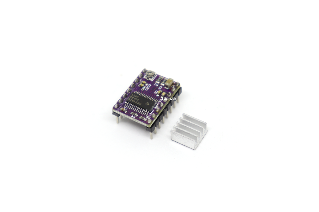 DRV8825 Stepper Motor Driver Module (for 3D Printer) + Heatsink (ไดร์ม่วง)