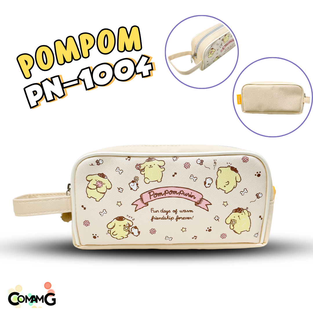 กระเป๋าดินสอทรงซิปโค้งใหญ่ Pompompurin ปอมปอมปุริน รุ่นPN-1004 ลิขสิทธิ์แท้ พร้อมส่ง