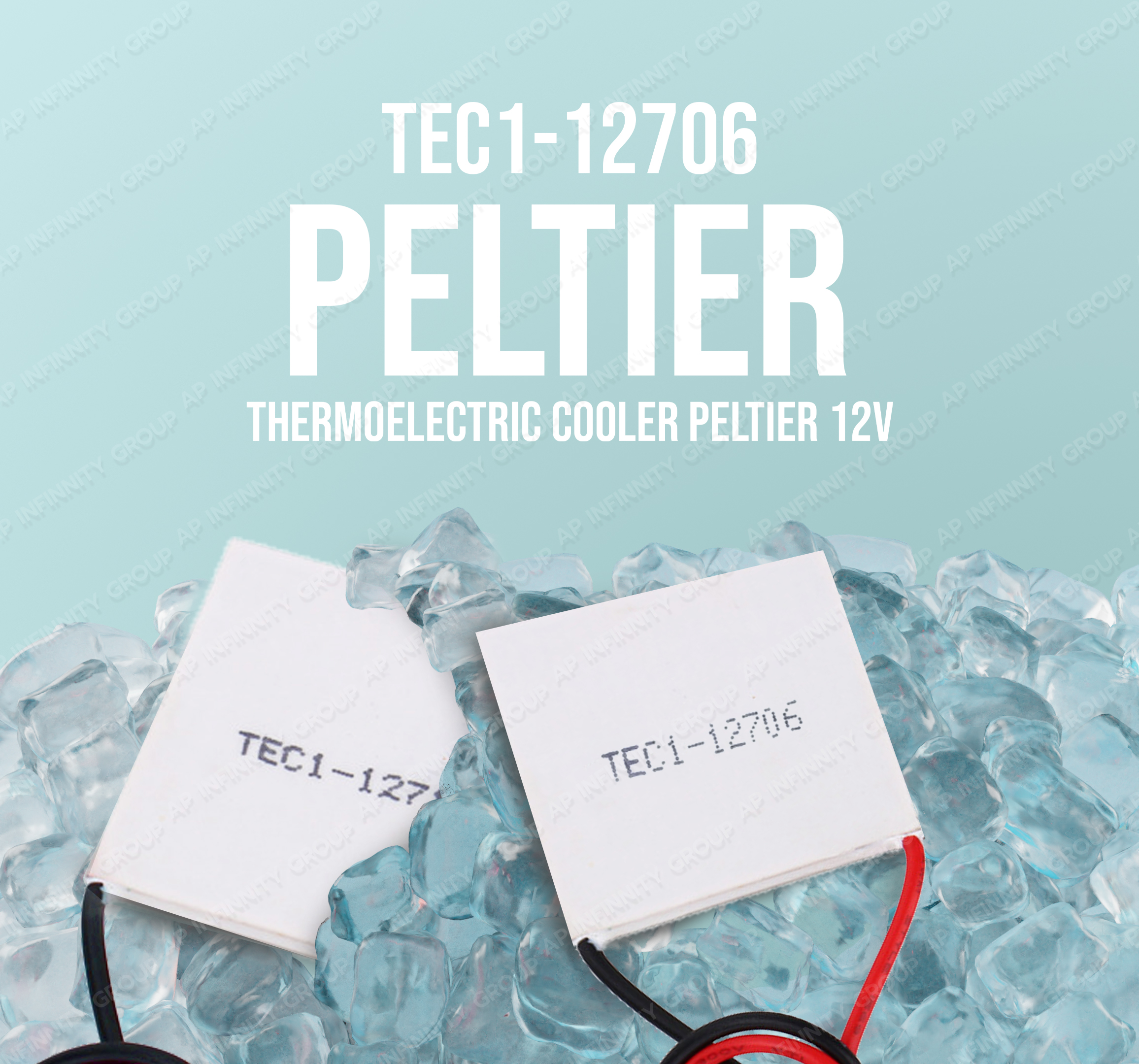 แผ่นทำความเย็น เทอร์โมอิเล็กทริค คูลเลอร์ TEC1-12706 TEC Thermoelectric Cooler Peltier 12V