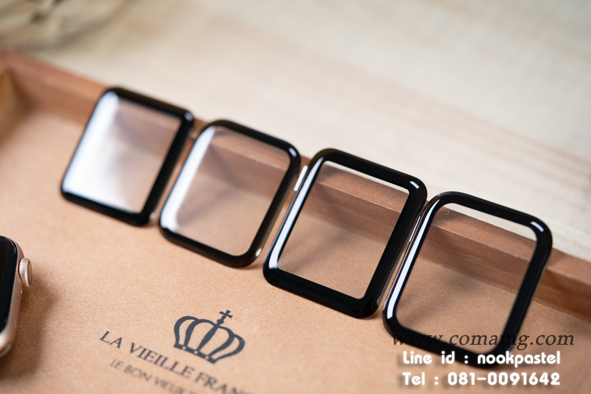 ฟิลม์กระจกลงโค้ง สำหรับSmart watch ขนาดหน้าจอ 38/42/40/44/41/45mm พร้อมส่ง