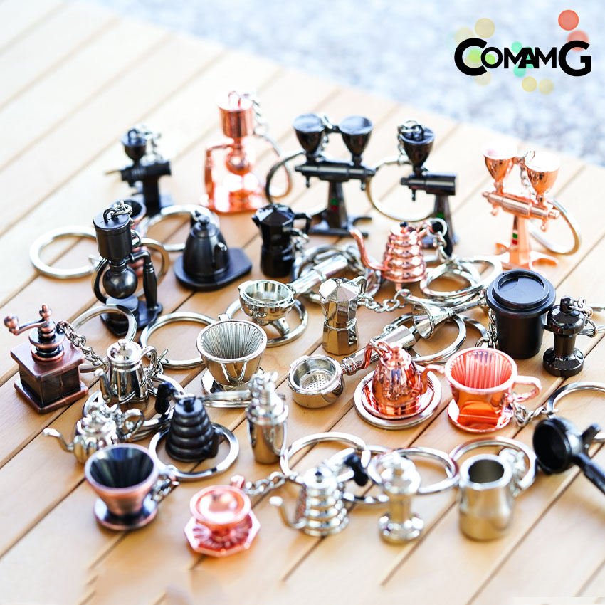พวงกุญแจกาแฟ พวงกุญแจmoka pot พวงกุญแจอุปกรณ์กาแฟ สำหรับคนรักกาแฟ ห้อยเก๋ๆ พวงกุญแจสำหรับคนรักการชงกาแฟ พร้อมส่ง