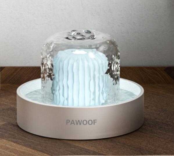 PAWOOF น้ำพุสัตว์เลี้ยง เครื่องกรองน้ำสัตว์เลี้ยง ไร้เสียงรบกวน ไส้กรอง 5 ชั้น ขนาด2.3L