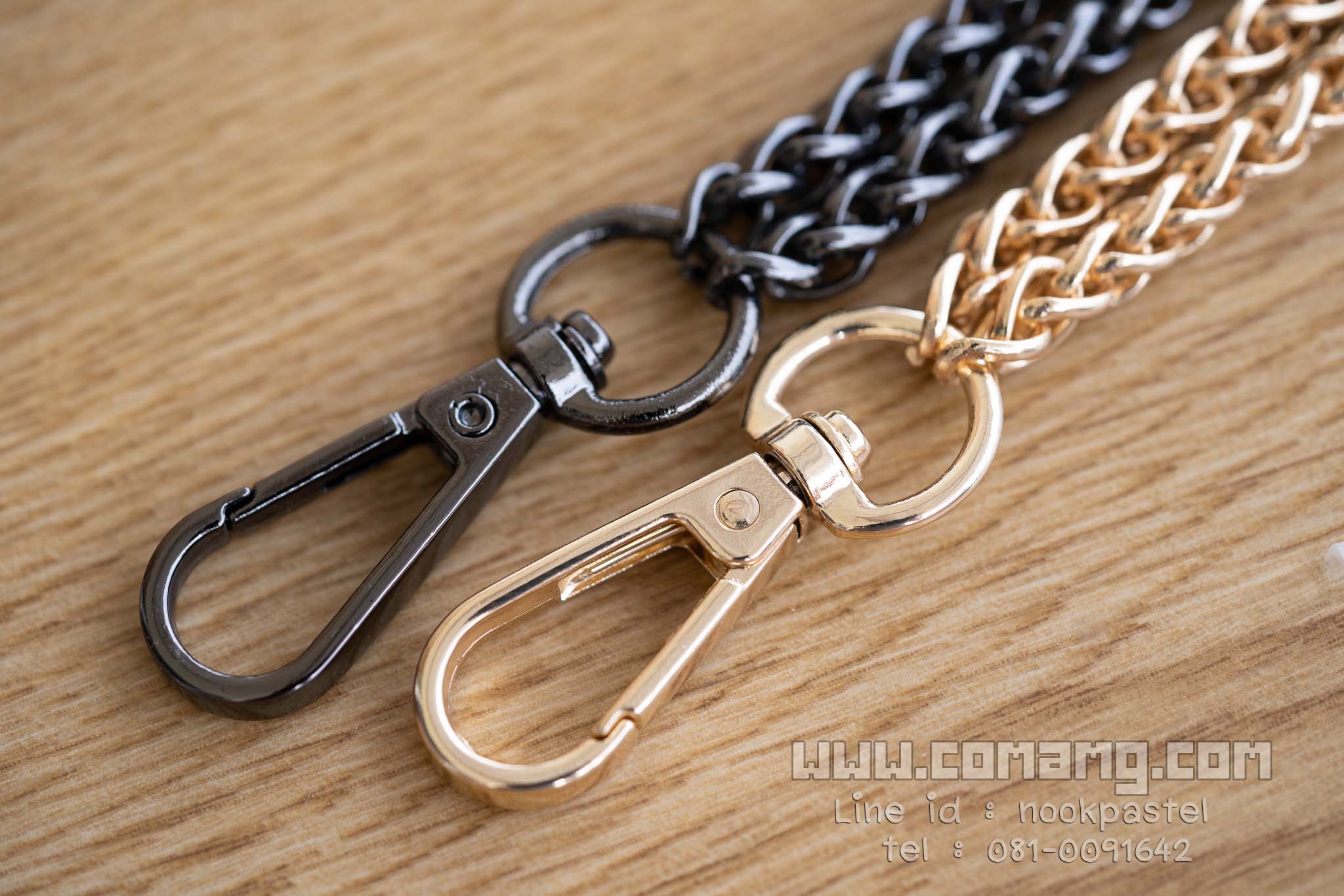 สายโซ่คล้องมือ สายกระเป๋า รุ่นโซ่ถักกลม