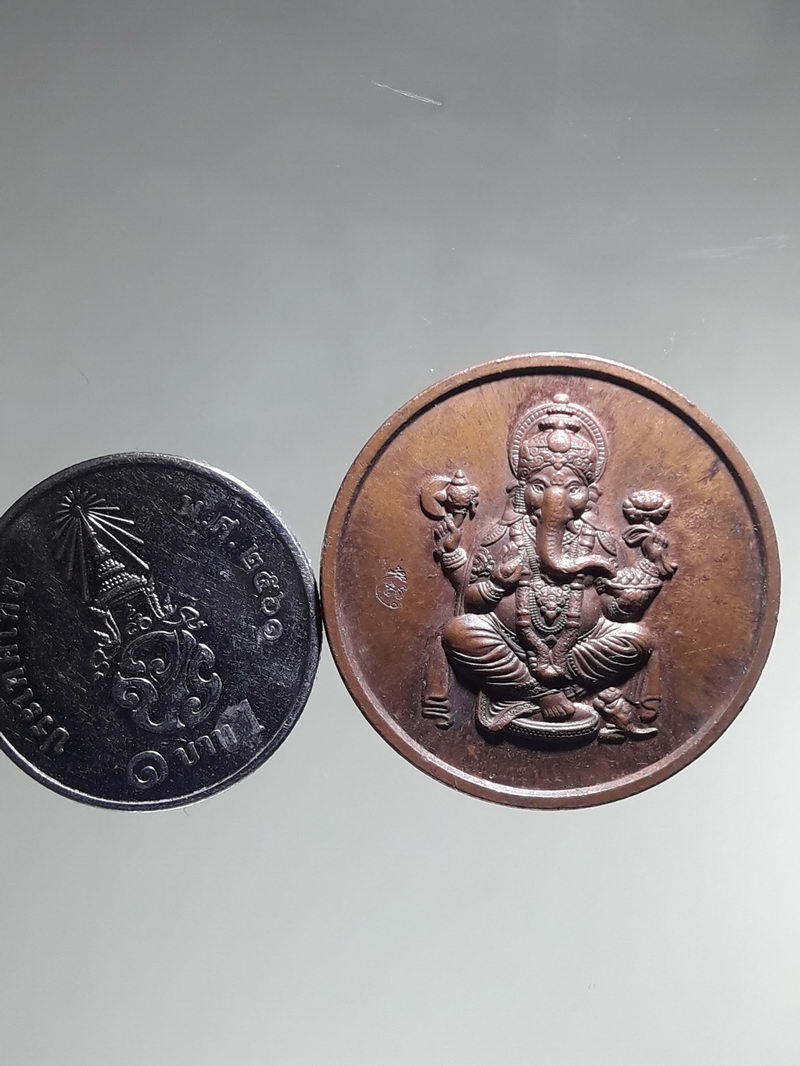รหัสสินค้า เทพจีน - เทพฮินดู 150 เหรียญกลมเนื้อทองแดง พระพิฆเนศวร เทพเจ้าเเห่งความสำเร็จ ตอกโค๊ต