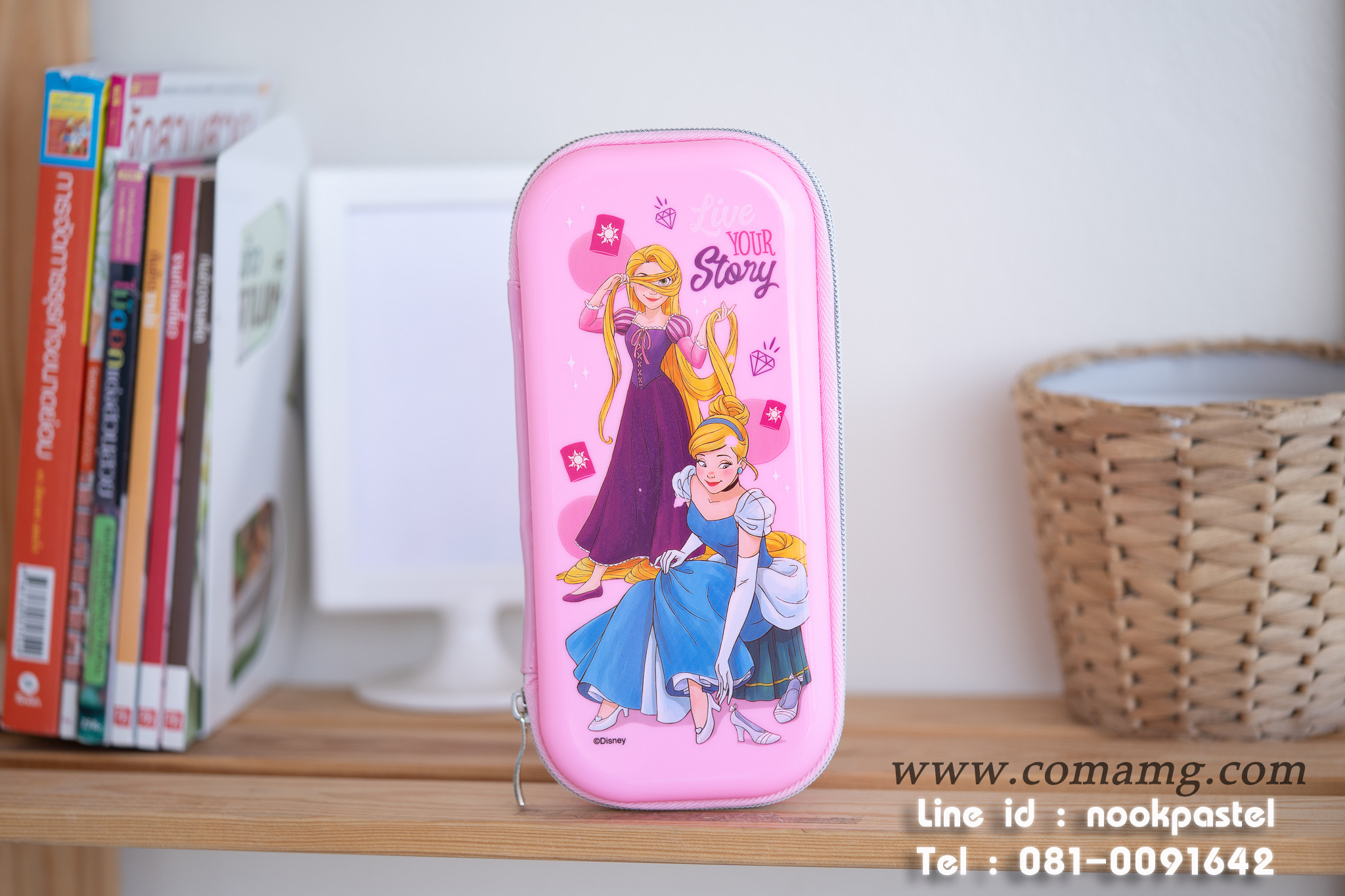 กล่องดินสอเจ้าหญิงซิลเดอเลล่า&ราพันเชล สีชมพู รุ่นซิปรอบ ลิขสิทธิ์แท้