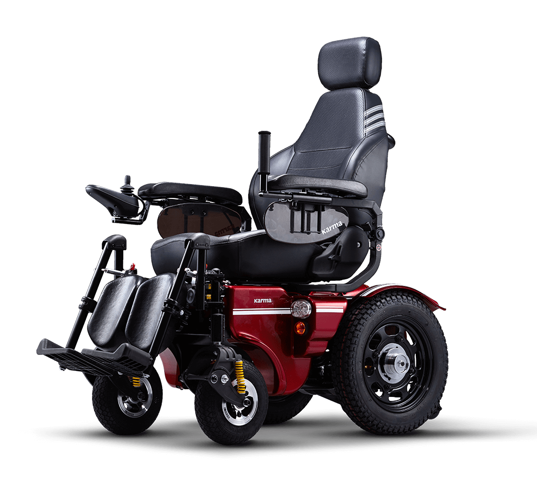 รถเข็นไฟฟ้าคาร์ม่า รุ่น Saber KP45.5 TR (Power WheelChair KARMA Saber KP45.5 TR) สามารถปรับเอนนอนได้ด้วยระบบไฟฟ้า (รุ่น TOP)