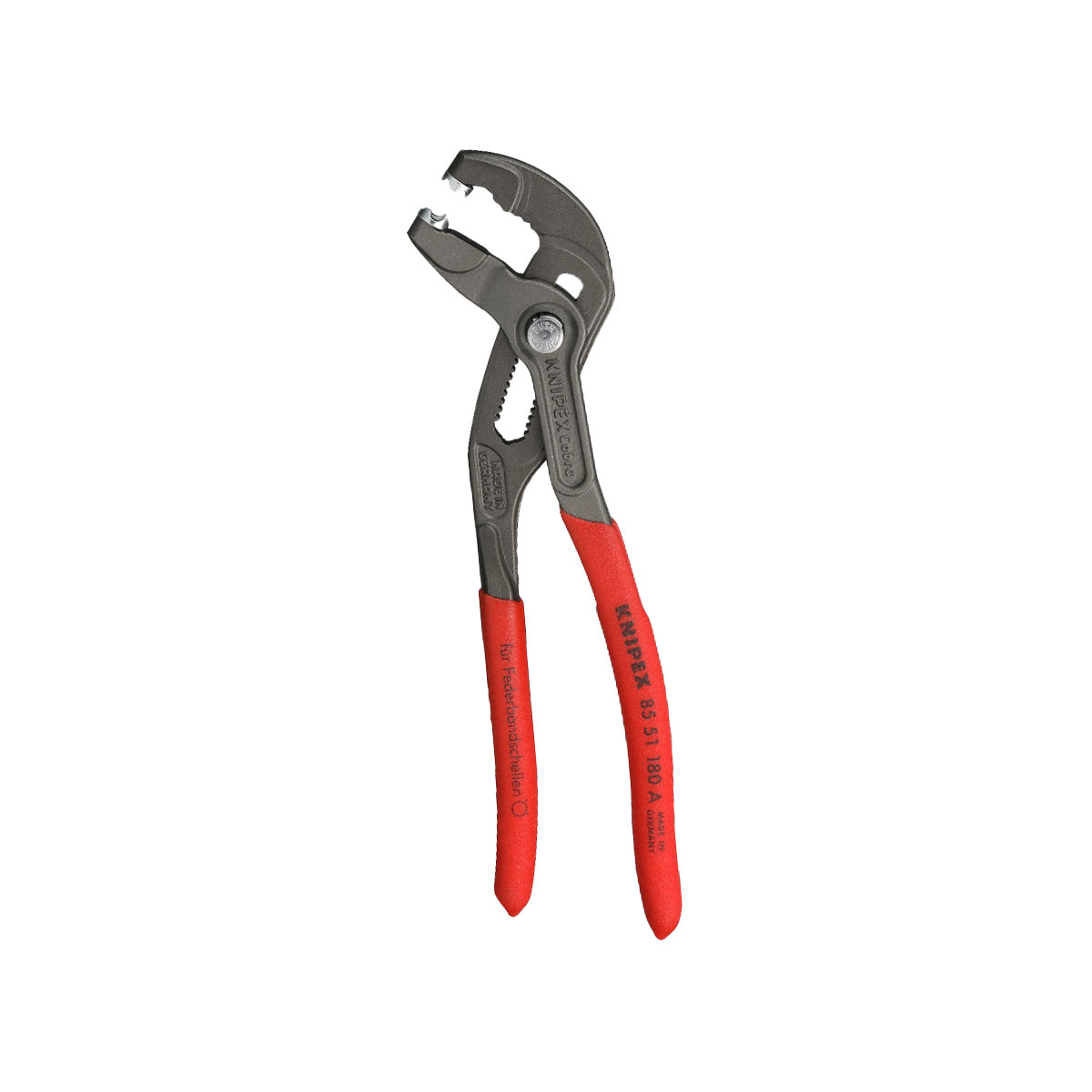 KNIPEX คีมหนีบข้อรัดแถบสปริง, L 180mm. NO.85 51 180 A