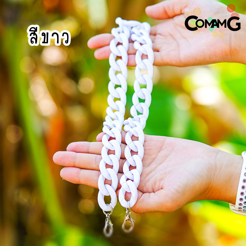 สายกระเป๋าเรซิ่น สไตร์วินเทจ คล้องแมส สายกระเป๋าหินอ่อน สินค้าพร้อมส่ง