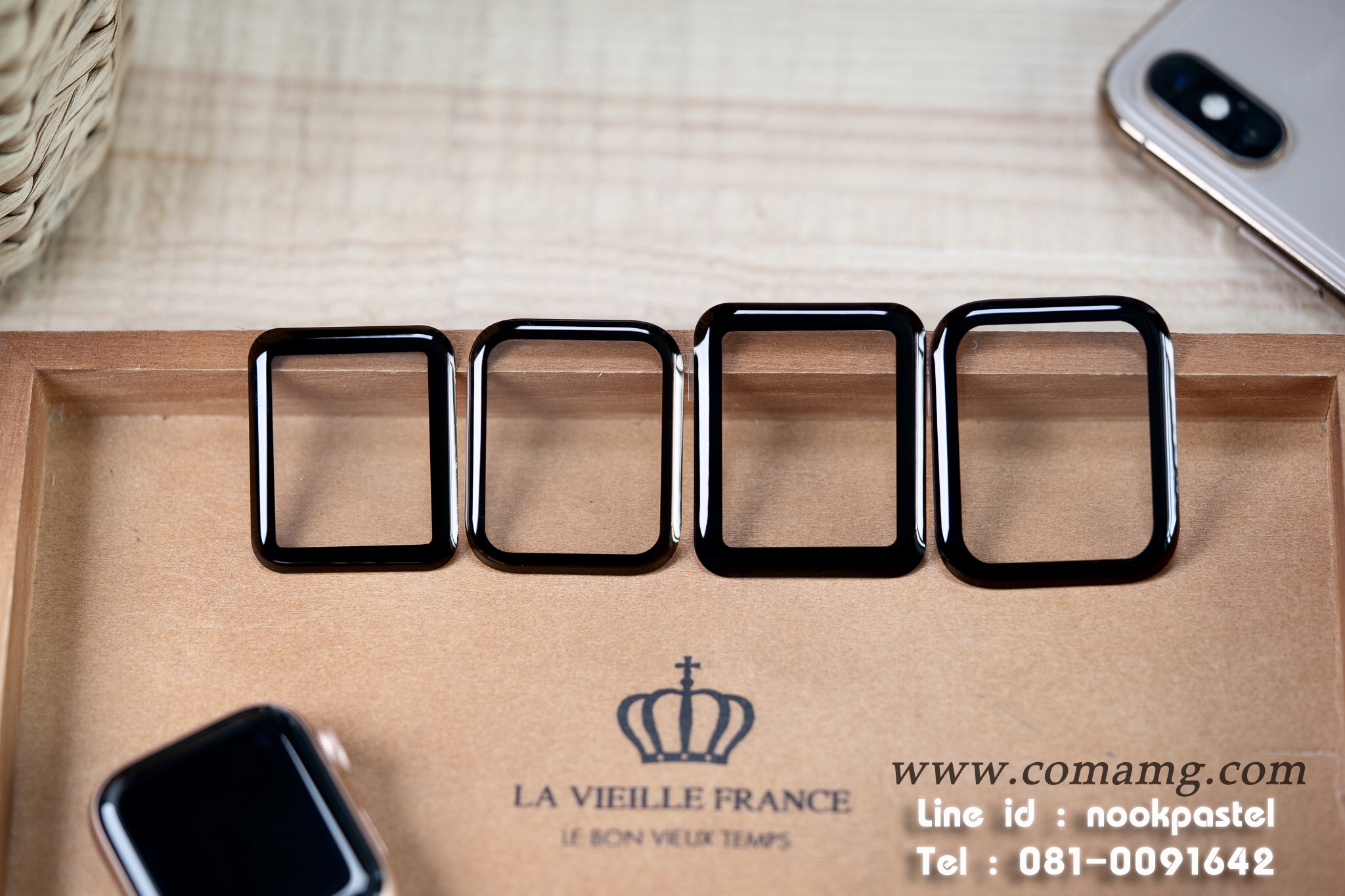 ฟิลม์กระจกลงโค้ง สำหรับSmart watch ขนาดหน้าจอ 38/42/40/44/41/45mm พร้อมส่ง