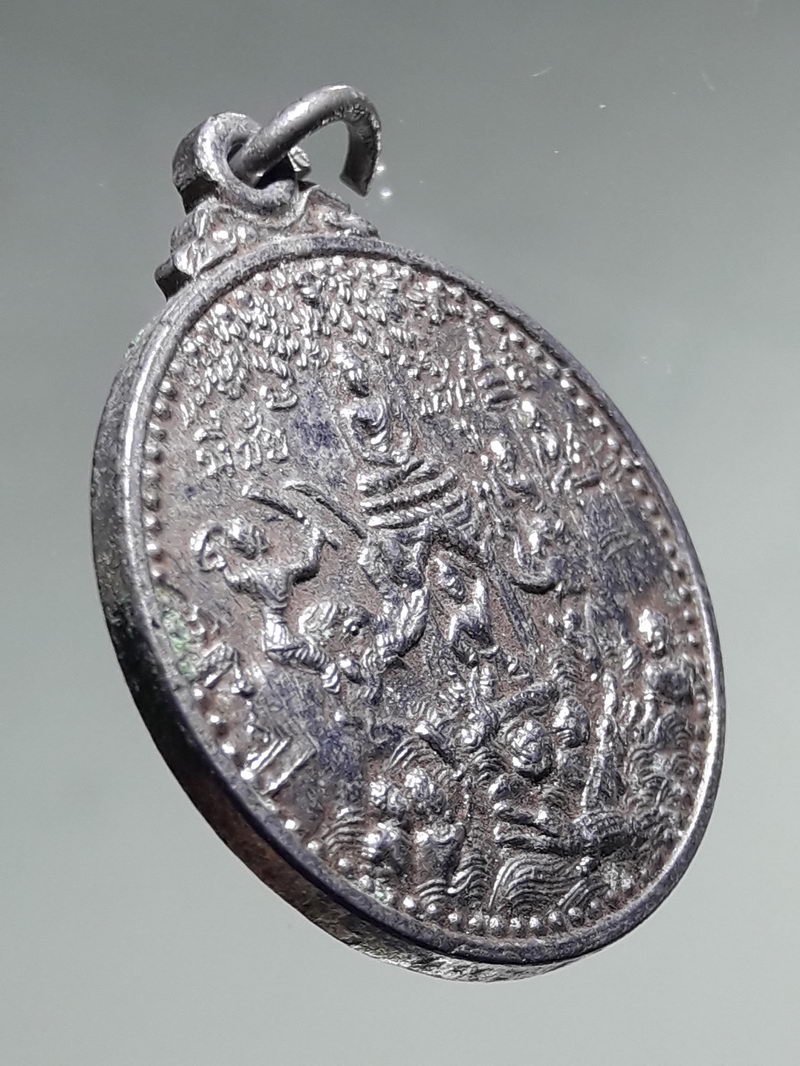 รหัสสินค้า เหรียญพระพุทธ 4323 เหรียญกลมกะไหล่นิกเกิล พระพุทธเจ้าผจญพญามาร ที่ระลึกในการสร้างพระอุโบสถ วัดศรีโสภณ อำเภอวังทอง จังหวัดพิษณุโลก สร้างปี 2523 หลังสมเด็จพระนเรศวรประกาศอิสรภาพ