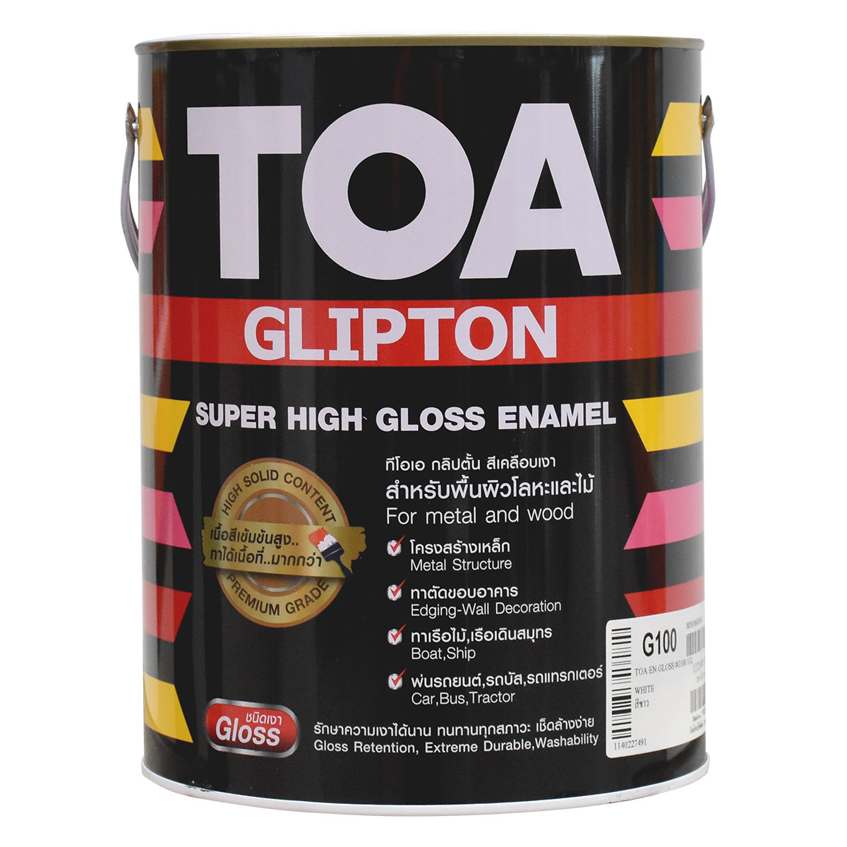 TOA กลิปตั้น สีเคลือบเงา #G100 (3ลิตร)