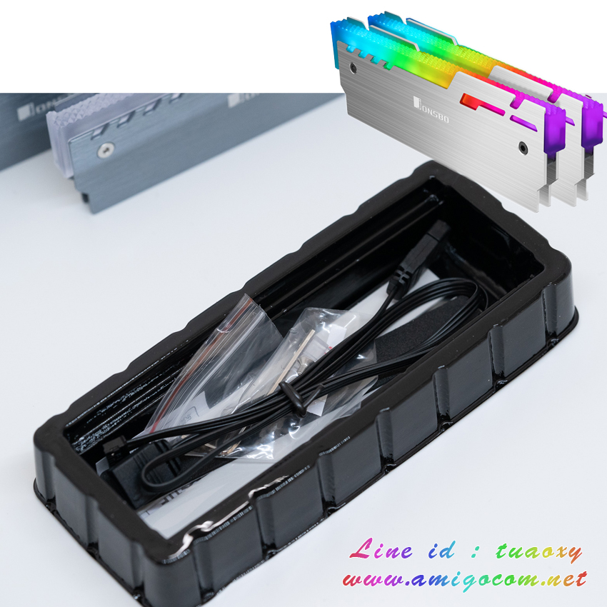 Sink Ram Jonsbo NC-3 ซิ้งค์แรม ARGB set 2ตัว สามารถปรับไฟได้