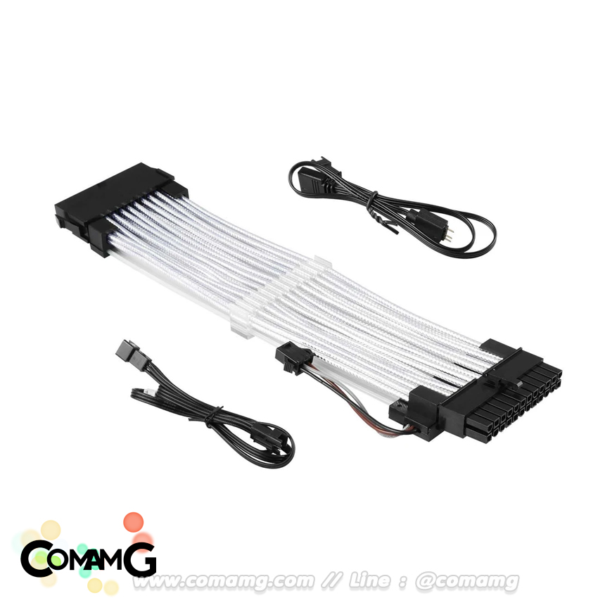 สายถักคอมพิวเตอร์ มีไฟARGB Tsunami Protector Neon สายไฟคอมพิวเตอร์