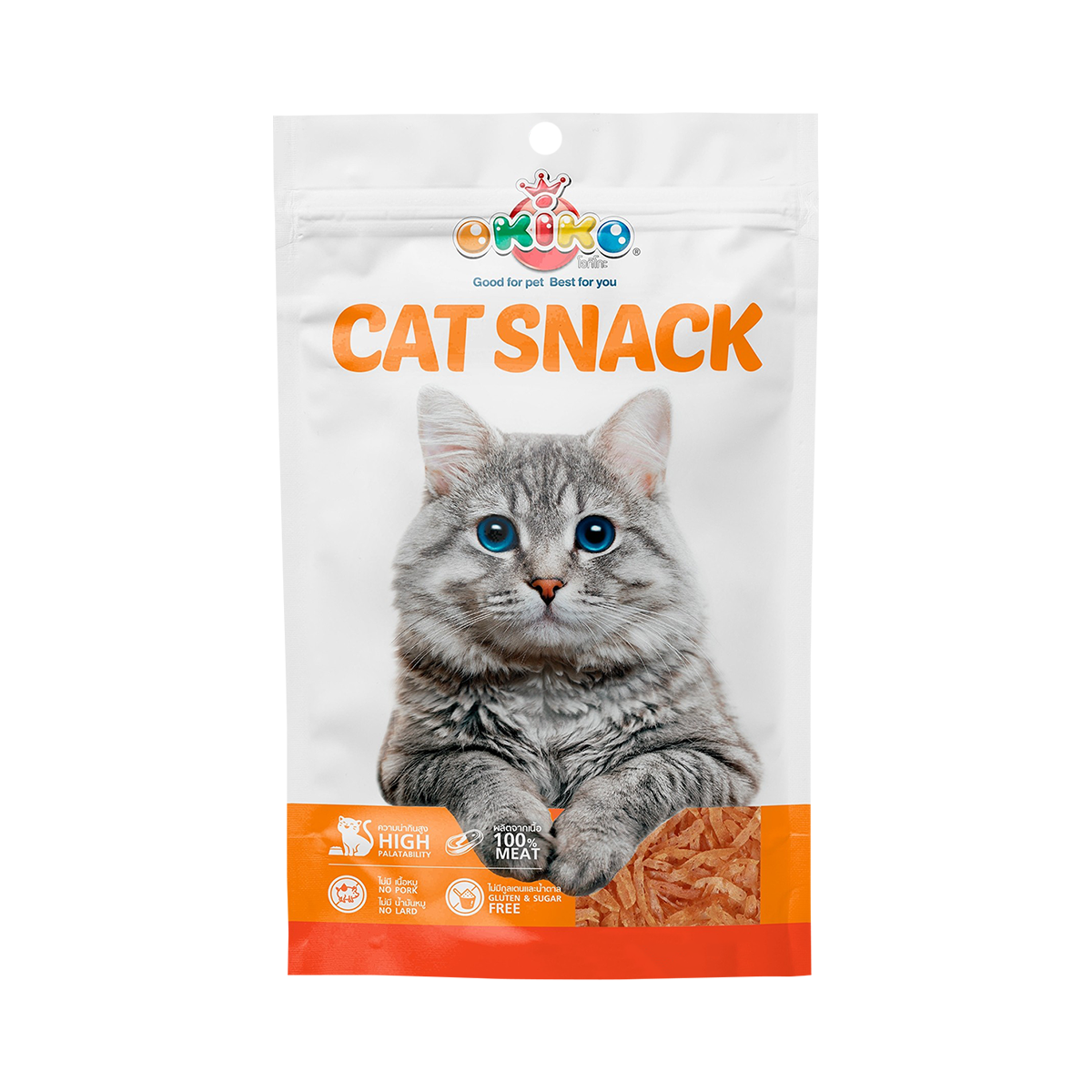 OKIKO Cat Snack ขนมแมว เหมาะสำหรับแมวทุกสายพันธุ์ อายุตั้งแต่ 3 เดือนขึ้นไป ขนาด 30g