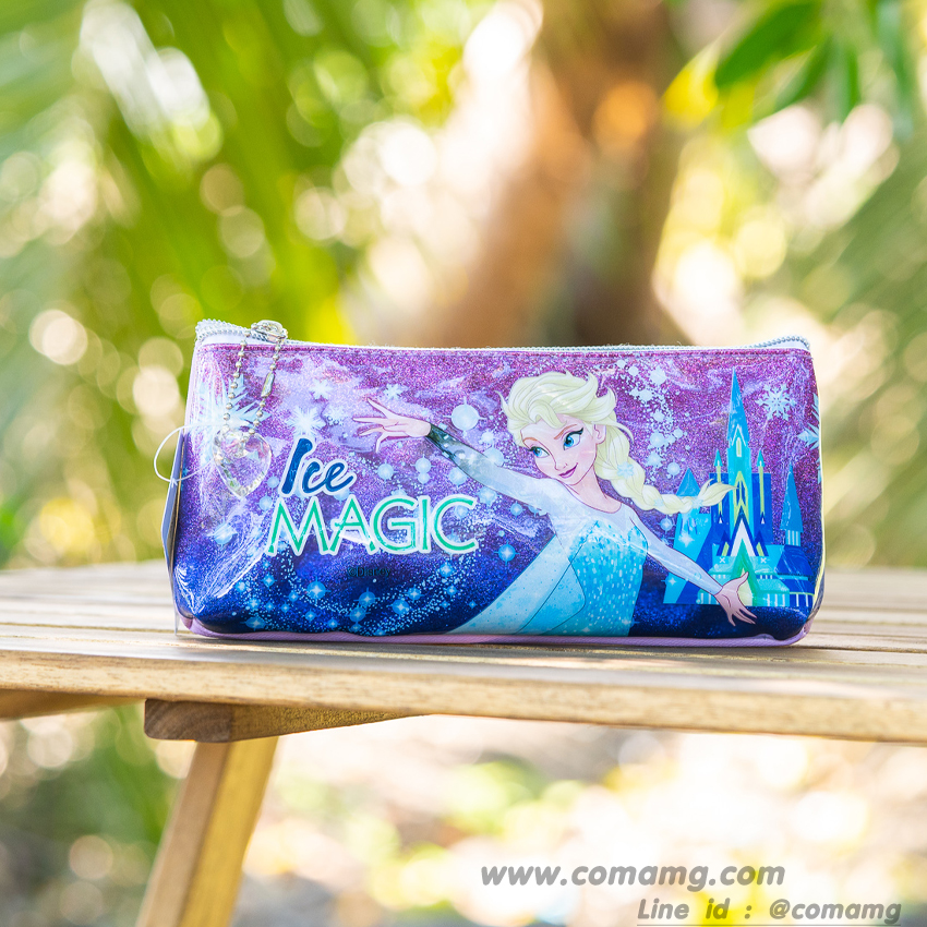 กระเป๋าดินสอเอลซ่า&อันนา หนังแก้วกากเพรช ทรงจีบก้น