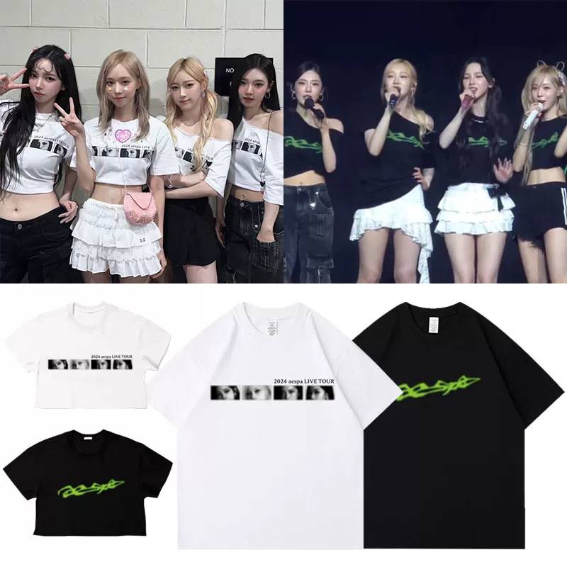 เสื้อยืด Aespa : 2024 Aespa LIVE TOUR - SYNK : Parallel Line