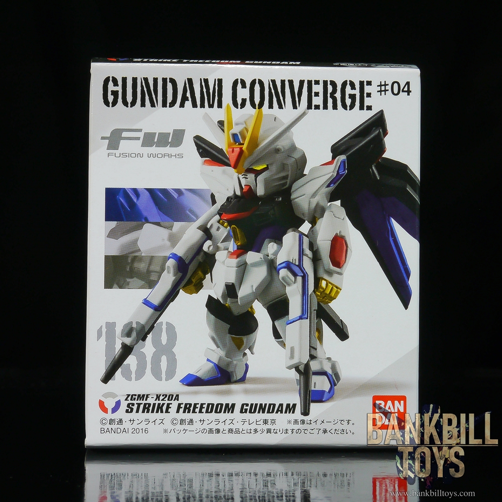 กันดั้ม Bandai Candy Toy FW Gundam Converge #04 No.138 ZGMF-X20A Strike Freedom Gundam