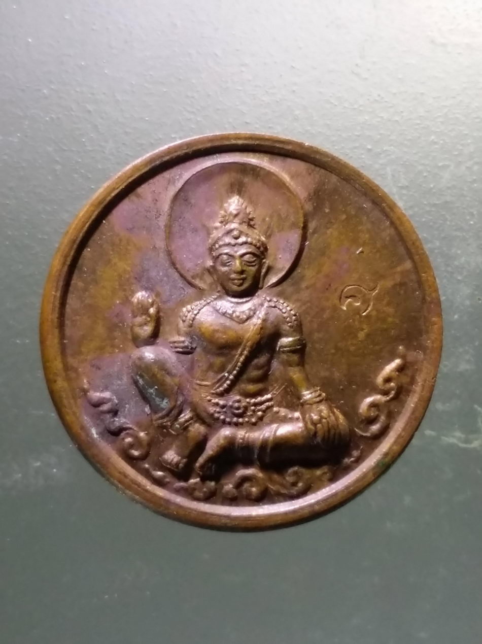 รหัสสินค้า จตุคามรามเทพ 193 เหรียญพระเทวราชโพธิสัตว์จตุคามรามเทพ หลังพญาราหู รุ่นเทพประทานทรัพย์ ตอกโค๊ต ศ.