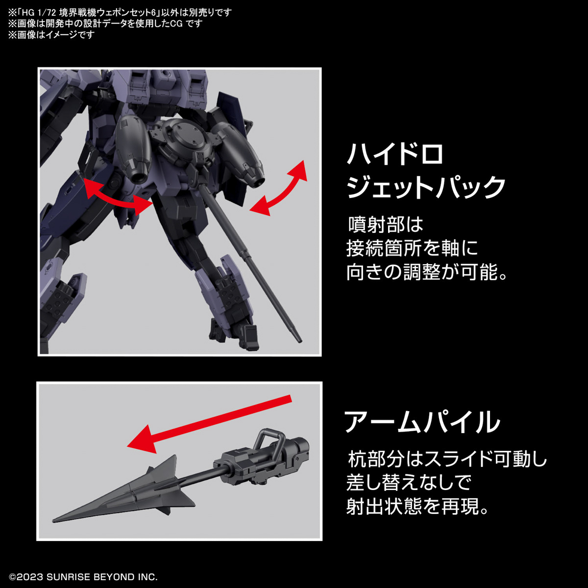 <Preorder ปิดวันที่2/7/2023 > 🔔เปิดรับPreorder ไม่ต้องมัดจำ HG 1/72 Boundary Battle Weapon Set 6
