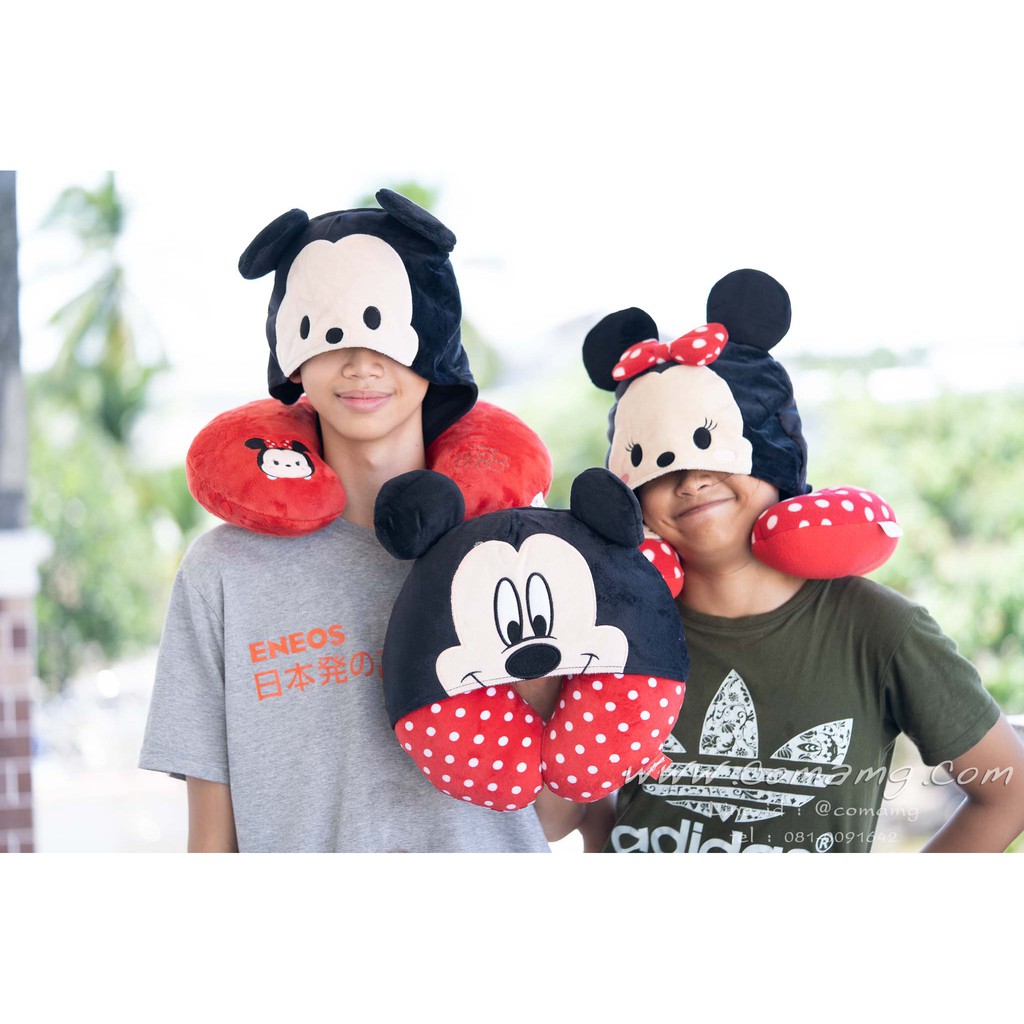 หมอนรองคอมีหมวก มิกกี้&มินนี่ (mickey&Minnie Mouse)