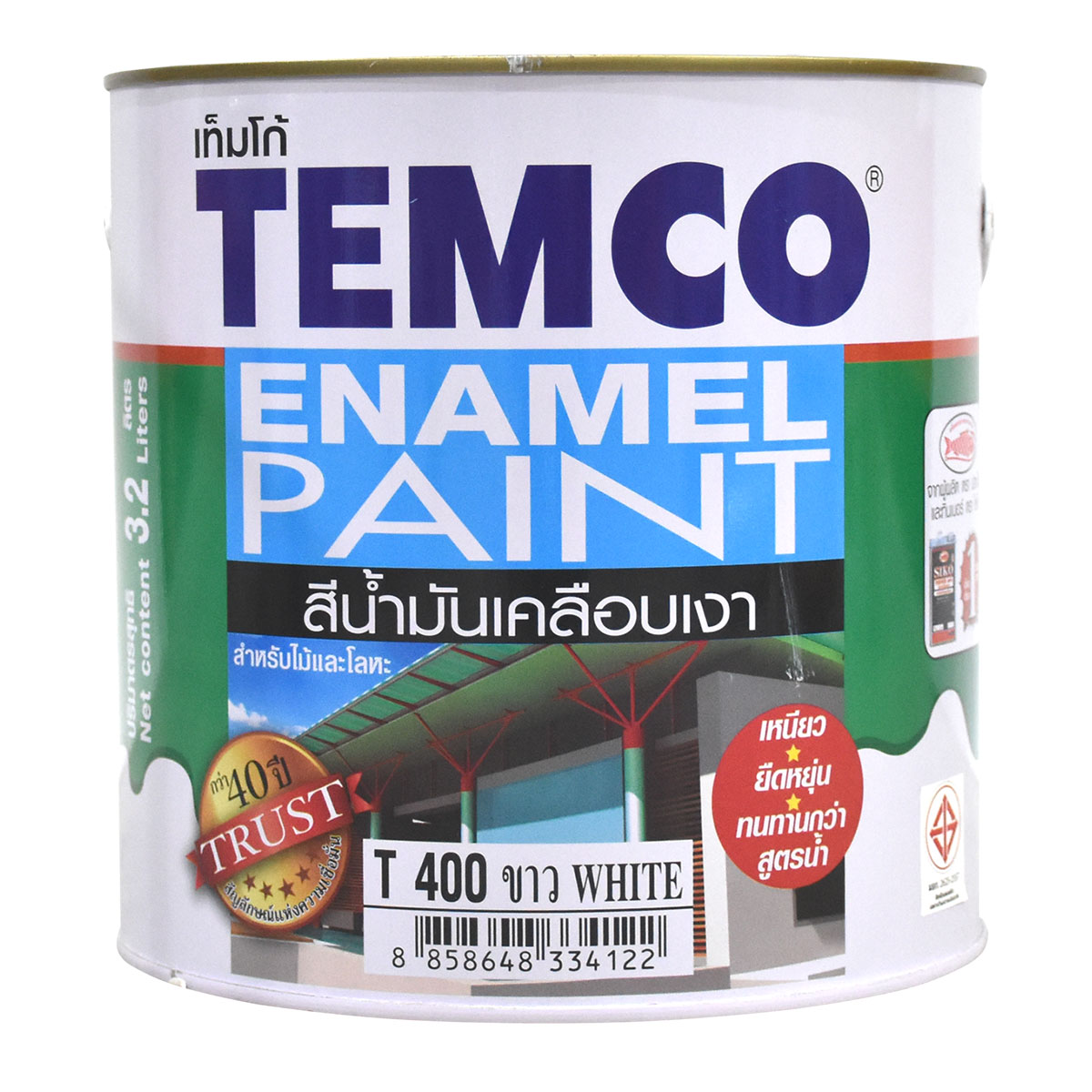TEMCO สีน้ำมันเคลือบเงา สีขาว (3ลิตร)