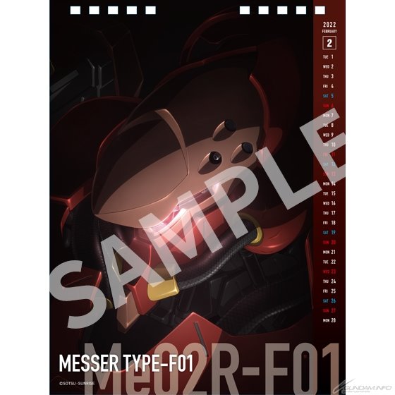 <Preorderถึง 28/5/2021>เปิดรับPreorder มัดจำ 300บาท Gundam Mechanical Calendar 2022 UC NexT 0100 ปฏิทิน