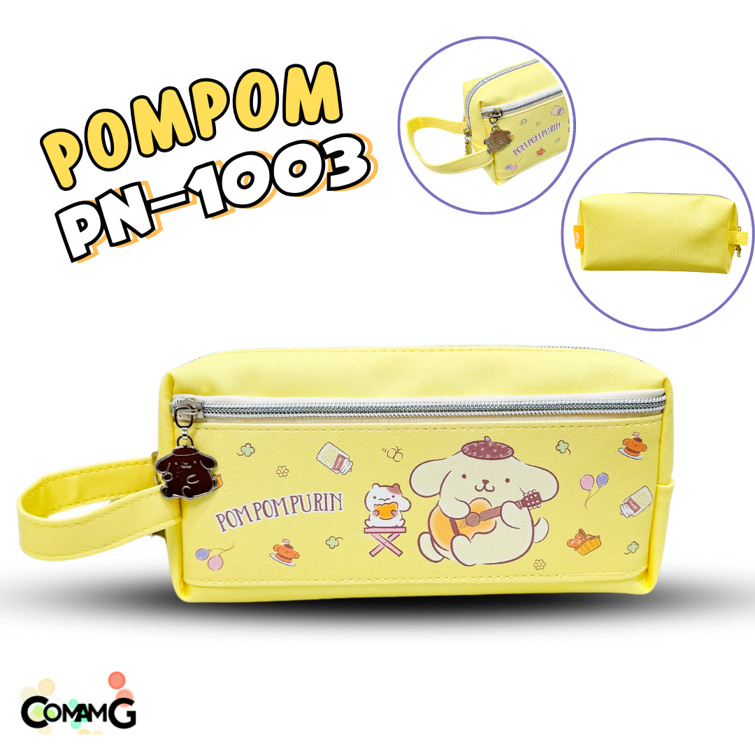 กระเป๋าดินสอปอมปอมปุริน กระเป๋าเครื่องเขียน2ซิป Pompompurin รุ่นPN-1003 ลิขสิทธิ์แท้ พร้อมส่ง