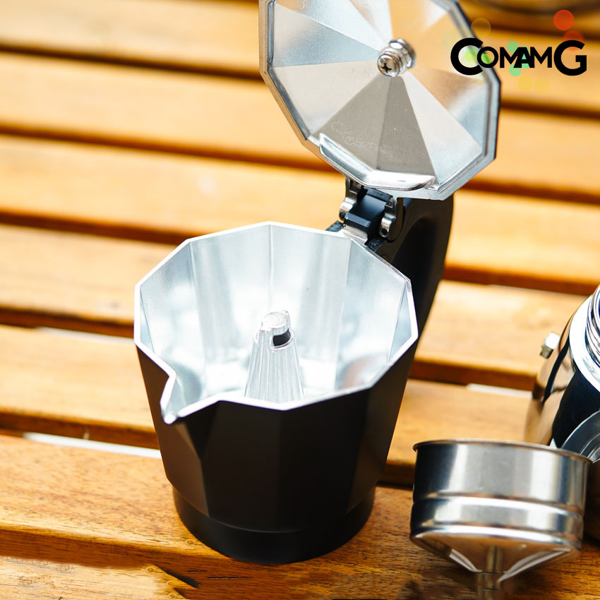 Moka Pot หม้อต้มกาแฟ รุ่นHybrid (ไฮบริด) กาต้มกาแฟสดพกพาใช้กับเตาแม่เหล็กไฟฟ้าได้