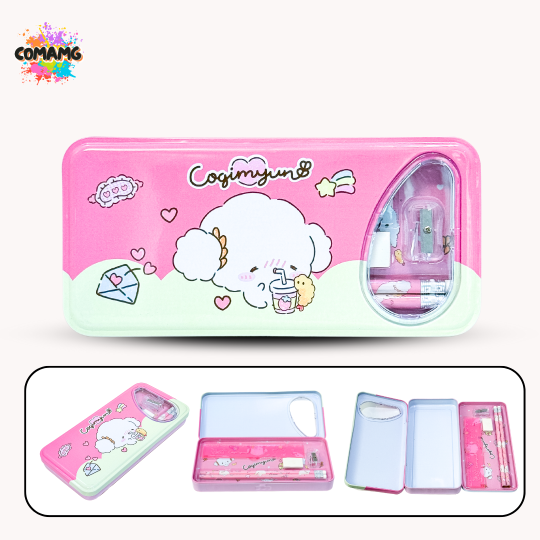 กล่องดินสอ พร้อมชุดเครื่องเขียน กล่องดินสอเหล็ก ลายการ์ตูนลิขสิทธิ์แท้