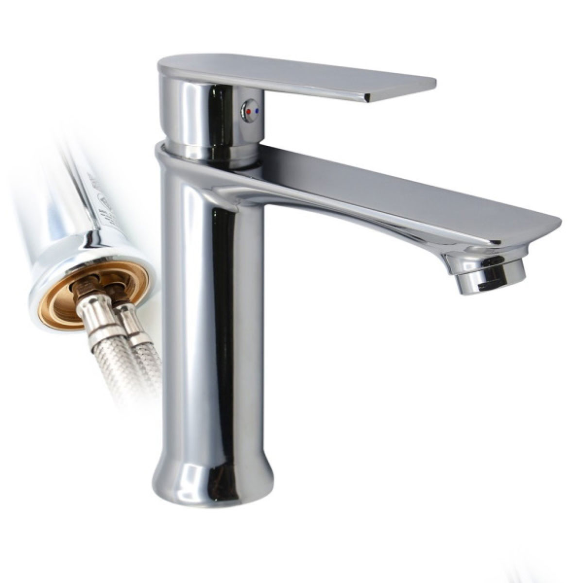 Donmark ก๊อกผสมอ่างล้างหน้าทรงสูง น้ำร้อน-เย็น MG-8111