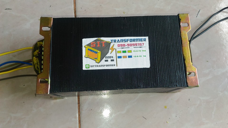 หม้อแปลงไฟ 75-0-75 10A