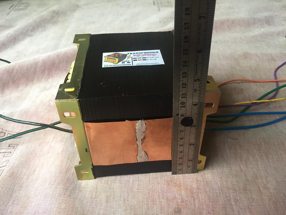 หม้อแปลง 55-0-55 12A ลงกล่อง 4.5"